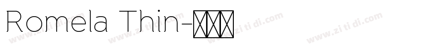 Romela Thin字体转换